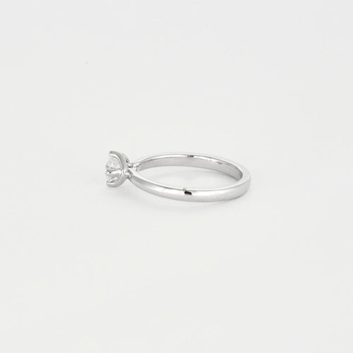 Bague 54 Solitaire or blanc avec diamant 58 Facettes 3121239