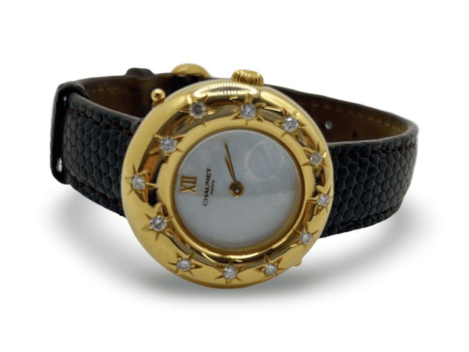 Montre CHAUMET - Anneau or jaune diamants Modèle Unique 58 Facettes