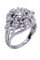 Bague 52 Bague fleur or blanc et diamants 58 Facettes 087651