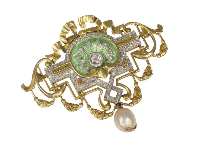 Collier Brillance Belle Époque : Collier et broche Masterwork 58 Facettes 20198-0036