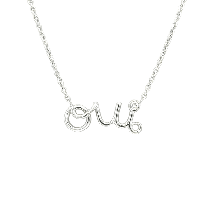 Collier Dior - Collier « Oui » en or blanc et Diamant 58 Facettes 1.0000230/2