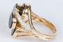 Bague 60 Bague en or rose 18 carats orné de 4 onyx et 13 diamants taille rond 58 Facettes BGDNB203