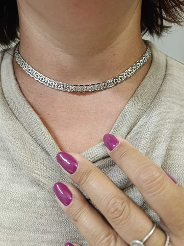 Collier Collier vintage en or blanc 58 Facettes