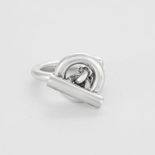 Bague 53 HERMÈS - Croisette - Petit modèle - Bague en argent 58 Facettes 58FC13-1