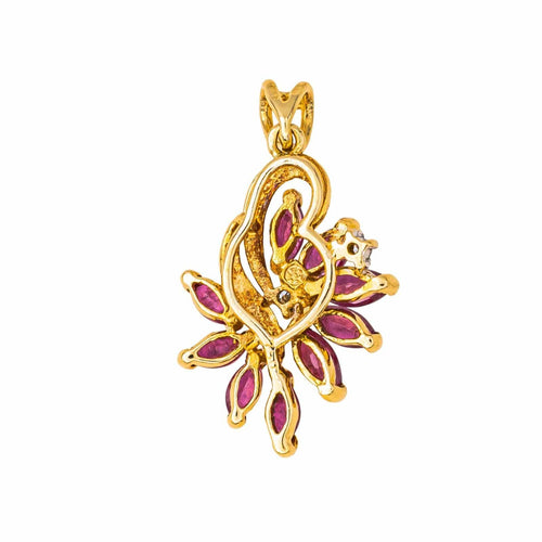 Pendentif Pendentif  Or jaune Rubis, Diamant 58 Facettes 4169051CN