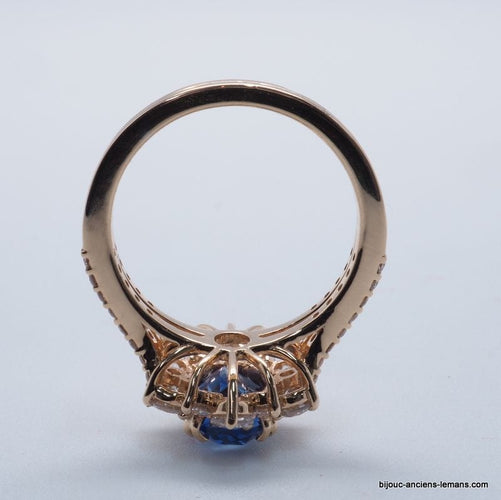 Bague 54 Bague or jaune saphir diamants 58 Facettes 4803