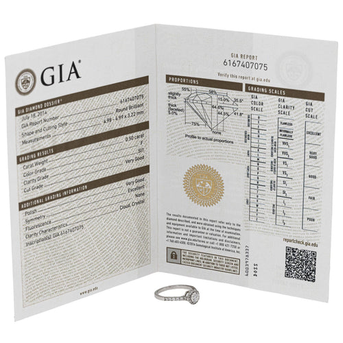 Bague 53 Bague Solitaire Or blanc Diamant 58 Facettes 578820RV