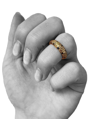 Bague 53 Bague rivière saphirs et diamants 58 Facettes