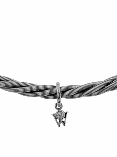 Collier Collier en or blanc entrelacé avec diamant de Whiting 58 Facettes