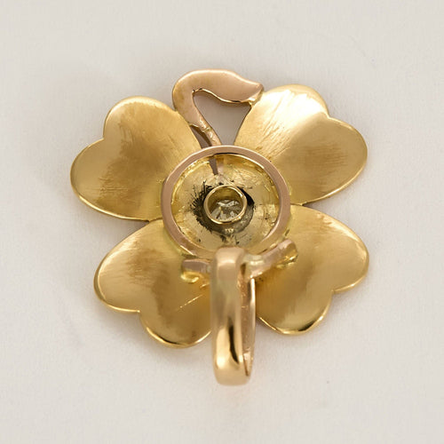 Pendentif Pendentif Porte Bonheur en or jaune, or rose et diamants 58 Facettes HAV0960