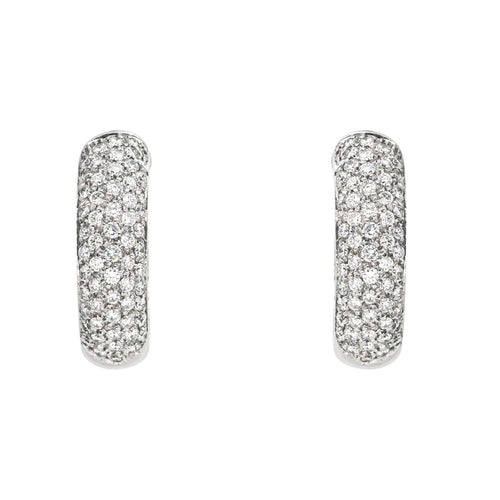 Boucles d'oreilles Boucles d'oreilles Créoles Or blanc Diamant 58 Facettes 4268398RV