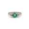 Bague 51 Bague - Or blanc, Diamants & Emeraude 58 Facettes 250111R