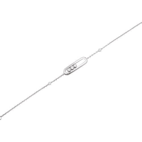 Bracelet Bracelet Messika, "Baby Move", or blanc, diamants. 58 Facettes 34430