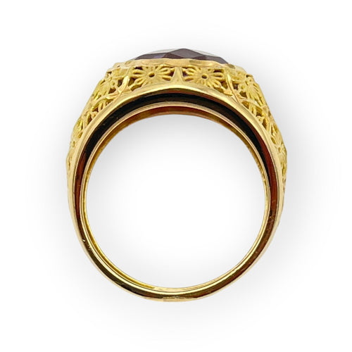 Bague 52 Bague or jaune améthyste 58 Facettes 149061005