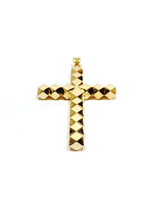 Pendentif Pendentif croix en or jaune 58 Facettes