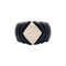 Bague 53 Bague bandeau en or jaune, diamants et onyx. 58 Facettes 34717