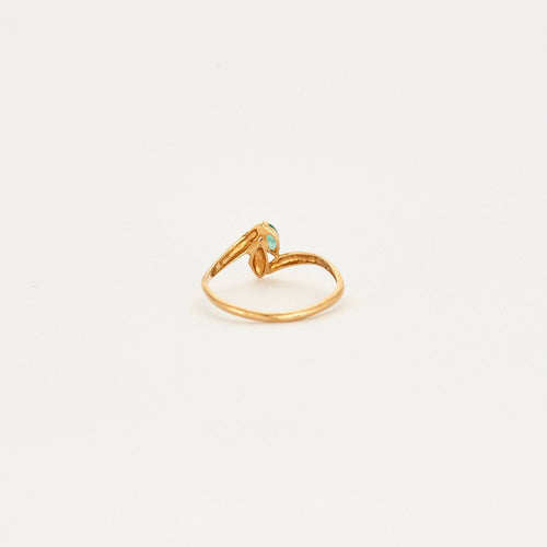 Bague 50 Bague or jaune moldavite 58 Facettes LP38