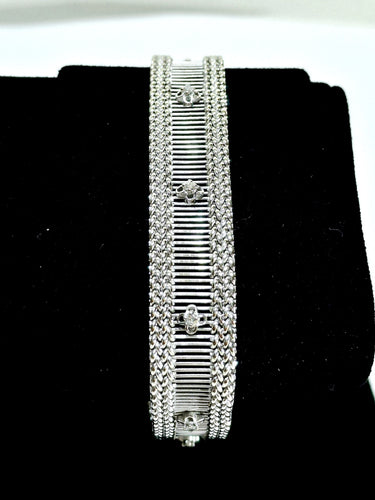 Bracelet BRACELET EN OR BLANC ET DIAMANTS 58 Facettes
