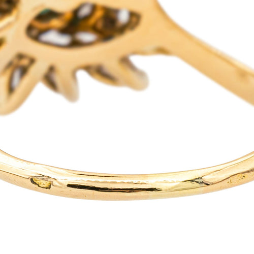 Bague 54.5 Bague Or jaune Emeraude, Diamant 58 Facettes 4002850CN