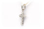 Pendentif Pendentif contemporain en or blanc serti de diamants 58 Facettes B633