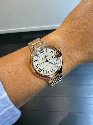 Montre Cartier - Montre Ballon Bleu Or Rose - 33 mm 58 Facettes 1.0000922/1