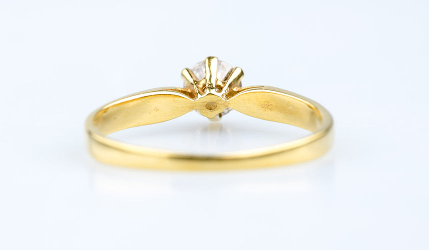 Bague 61 Bague solitaire diamant en or jaune 58 Facettes BG-31200192-107