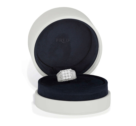 Bague 54 FRED Paris, bague en diamants carrée 58 Facettes 237703