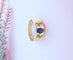 Bague 54 Bague or jaune saphir diamants 58 Facettes AA 1659