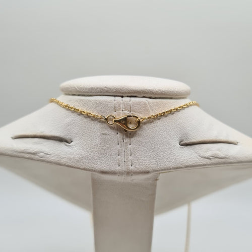 Collier Chaine or jaune 18 carats diamantée 58 Facettes