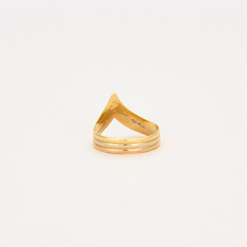 Bague 50 Bague en ors jaune, rose et blanc 58 Facettes LP246