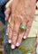 Bague 55 Bague ancienne en or jaune et turquoises 58 Facettes