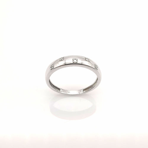 Bague 54 Bague Or blanc et Diamants 58 Facettes