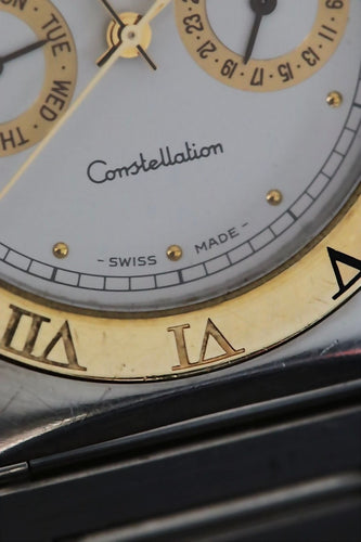 Montre OMEGA - Constellation Day-Date or jaune et acier 58 Facettes