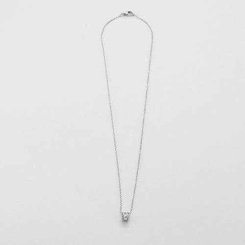 Collier collier diamant, or gris 58 Facettes