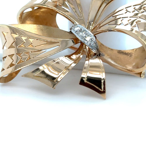 Broche Broche « Noeud » Or Rose - Diamants 58 Facettes Réf 1.0000027/5