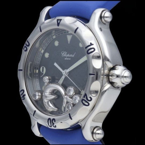 Montre Chopard Montre Happy Sport Dolphin Diamond 58 Facettes MT39686