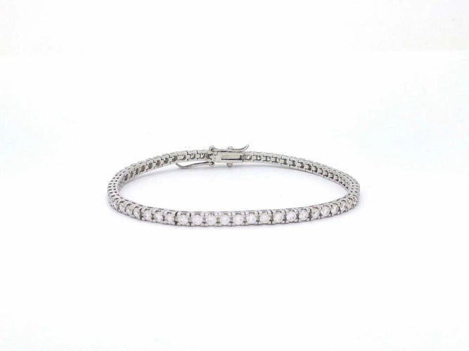 Bracelet Bracelet de tennis en or blanc, 2,90 ct 58 Facettes 5872
