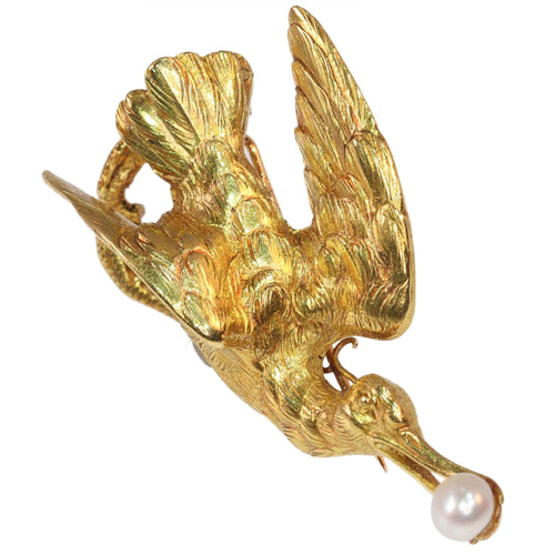 Elegance in flight: the Victorian stork brooch-pendant 