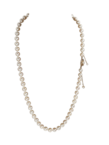 Collier Collier choker 63 perles fermoir or et saphir - 54.5cm 58 Facettes