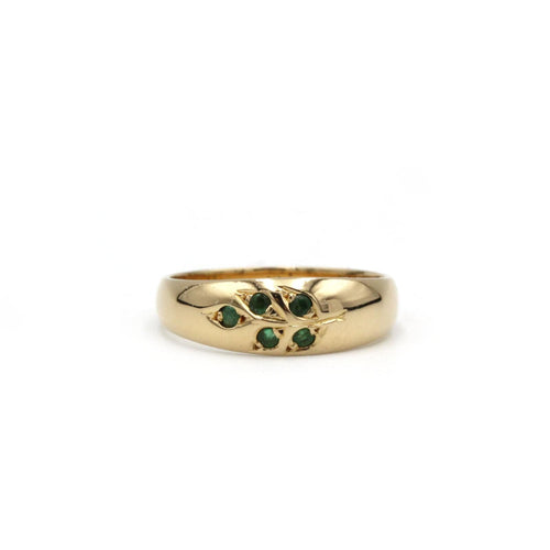 Bague 49 Bague - Or jaune & Emeraudes 58 Facettes 250039SP