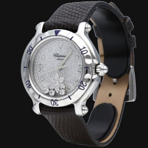 Montre Chopard Montre Happy Sport Snowflake 58 Facettes MT42382