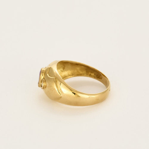 Bague 54 Bague jonc en or jaune, rubis et diamants 58 Facettes AUX1333X2