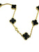 Collier VAN CLEEF & ARPELS. Sautoir "Alhambra vintage" or et onyx 58 Facettes