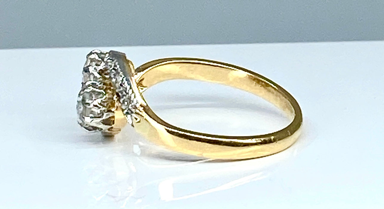 Ring Toi & Moi goud en diamanten, circa 1900