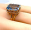 Bague 52 Bague en or jaune 18 carats avec aigue-marine 13 carats 58 Facettes AB667
