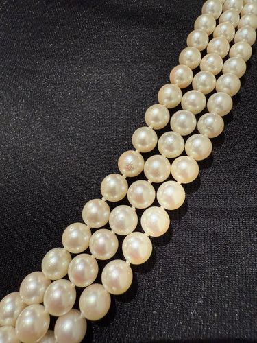 Collier Vintage - Collier de perles de culture - fermoir or blanc 58 Facettes 1.0000481/2