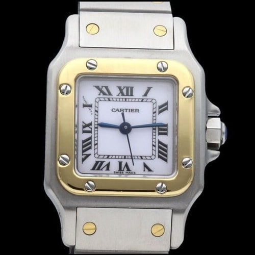 Montre Cartier Montre Santos Dame Or Jaune 18K Et Acier 58 Facettes MT44236