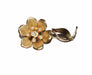 Broche Broche fleur rétro or jaune et perles 58 Facettes 570