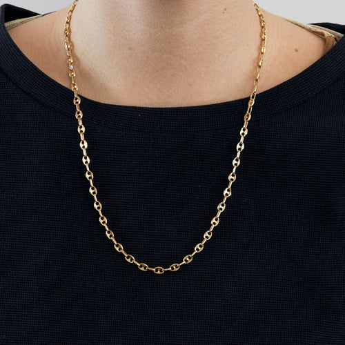 Collier Chaîne or maille grains de café 58 Facettes