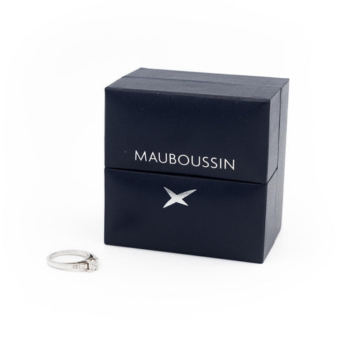 Bague 53 Mauboussin Bague Solitaire Courtisane Or blanc Diamant 58 Facettes 2057826CN